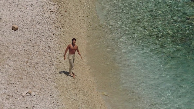 Video Reference: Body of water, People in nature, Beach, Shorts, Landscape, Recreation, Leisure, Aeolian landform, Sand, Fun