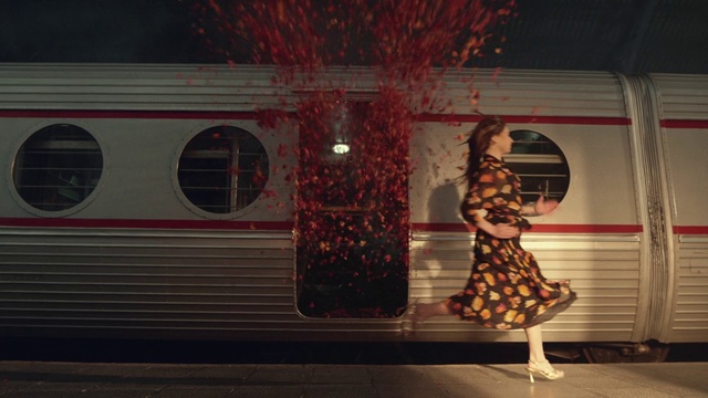 Video Reference: Window, Automotive lighting, Train, Pink, Tree, Entertainment, Tints and shades, Magenta, Event, Rolling