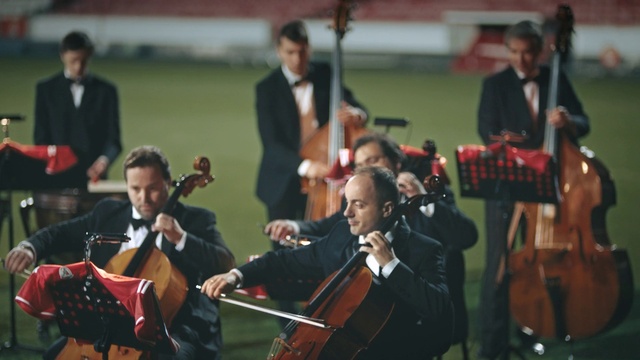 Video Reference: Musical instrument, Music stand, Musician, String instrument, Violin family, String instrument, Classical music, Music, Entertainment, Coat