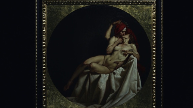 Video Reference: Picture frame, Art, Painting, Visual arts, Poster, Drawing, Chest, Darkness, Illustration, Mythology