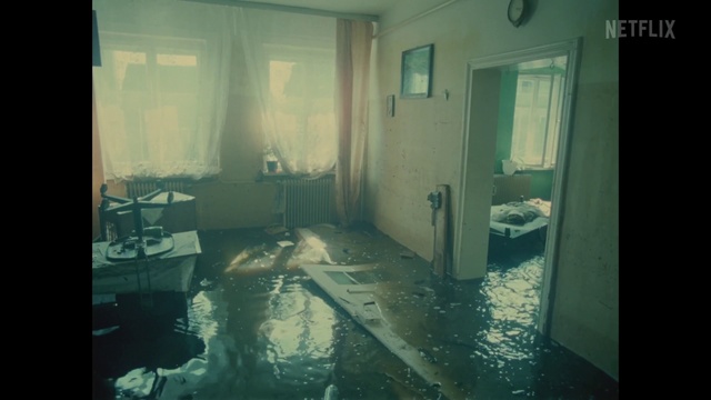 Video Reference: Window, Fixture, Building, Interior design, Floor, Door, Flooring, Tints and shades, Glass, Darkness