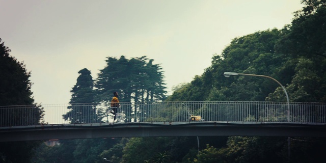 Video Reference: Sky, Tree, Road surface, Vegetation, Asphalt, Fence, Body of water, Road, City, Thoroughfare