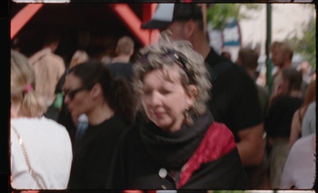 Video Reference: Interaction, Crowd, Eyewear, Event, Fun, T-shirt, Magenta, Recreation, Audience, Fur