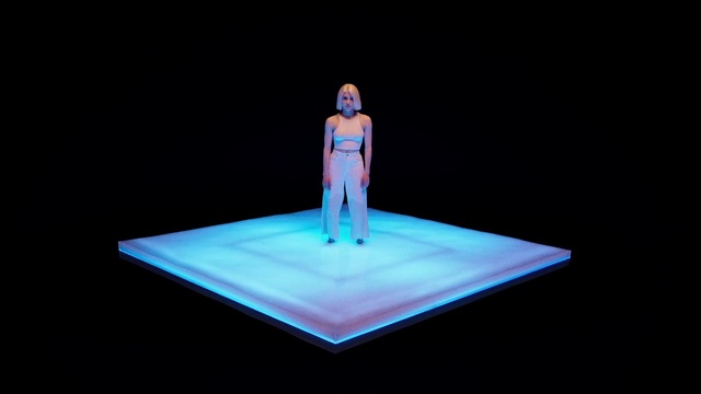 Video Reference: Human body, Entertainment, Performing arts, Toy, Stage, Performance art, Fashion design, Electric blue, Event, Flat panel display