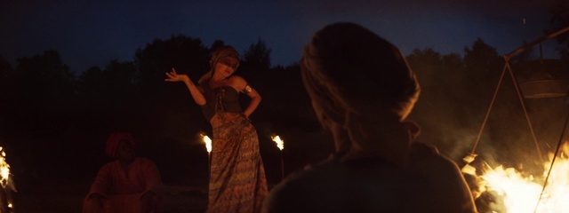 Video Reference: Sky, Flash photography, Dress, One-piece garment, Dusk, Landscape, Sunset, Performing arts, Heat, Happy