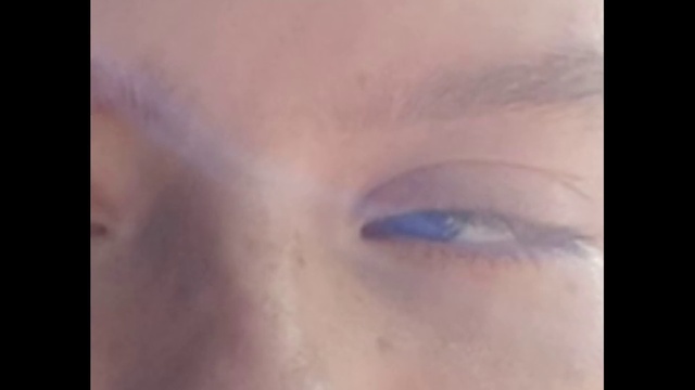 Video Reference: Nose, Eyelash, Iris, Violet, Electric blue, Magenta, Smile, Macro photography, Flesh