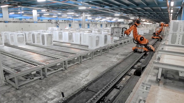 Video Reference: Transport hub, Line, Engineering, Composite material, Track, Beam, Machine, Building, Metal, Industry