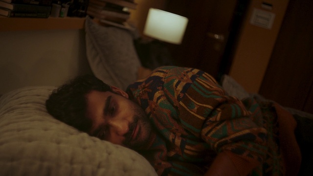 Video Reference: Comfort, Lighting, Bed, Facial hair, Linens, Bedding, Darkness, Bedroom, Event, Room