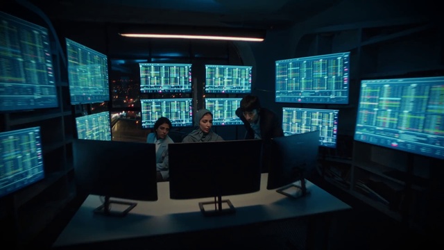 Video Reference: Computer, Computer monitor, Computer keyboard, Table, Personal computer, Lighting, Interior design, Peripheral, Desktop computer, Desk