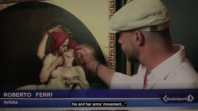 Video Reference: Gesture, Headgear, Font, Baseball cap, Picture frame, Cap, Art, Photo caption, Happy, Advertising