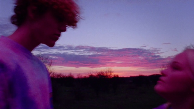 Video Reference: Sky, Cloud, Plant, Purple, Flash photography, Sunlight, Gesture, Pink, Grass, Happy