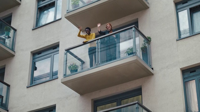 Video Reference: Window, Building, Azure, Fixture, Plant, Neighbourhood, Urban design, Wall, Residential area, Condominium