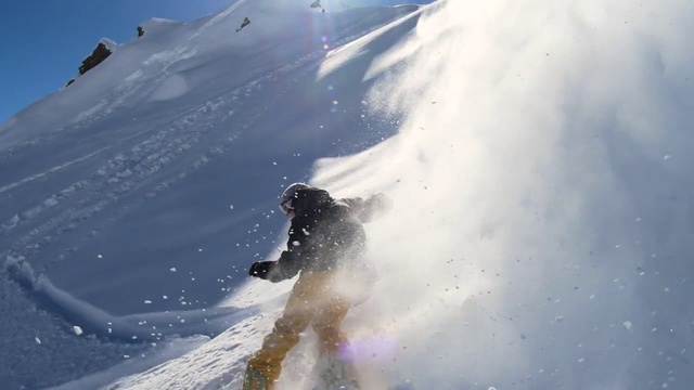 Video Reference: Snow, Slope, Outdoor recreation, Winter sport, People in nature, Sports equipment, Sky, Freezing, Terrain, Glacial landform