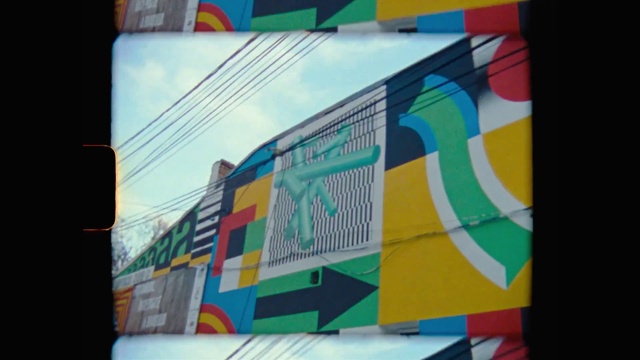 Video Reference: Paint, Rectangle, Mode of transport, Art, Font, Tints and shades, Sky, Cloud, Glass, Technology