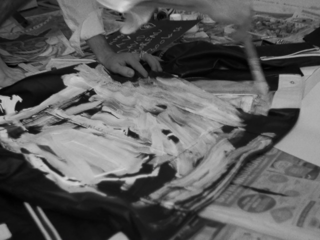 Video Reference: Hood, Black, Black-and-white, Gesture, Style, Motor vehicle, Wood, Monochrome, Monochrome photography, Automotive design