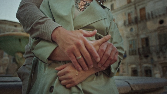 Video Reference: Outerwear, Shoulder, Neck, Sleeve, Waist, Street fashion, Dress shirt, Gesture, Collar, Abdomen