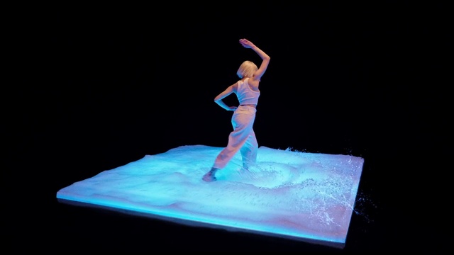 Video Reference: Dance, Entertainment, Performing arts, Electric blue, Balance, Choreography, Event, Performance art, Flat panel display, Art