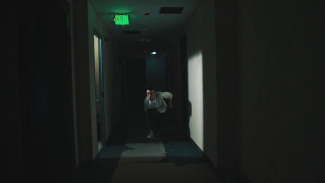 Video Reference: Symmetry, Darkness, Ceiling, Building, Event, Electric blue, Flooring, Fixture, Room, Night