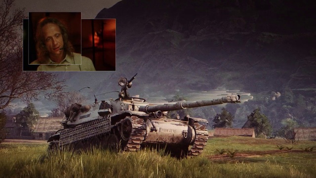 Video Reference: Self-propelled artillery, Tank, Wheel, Combat vehicle, Sky, Vehicle, Motor vehicle, Plant, Soldier, Grass