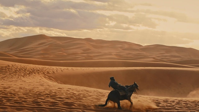 Video Reference: Cloud, Sky, Ecoregion, Natural environment, Erg, Horse, Landscape, Working animal, Aeolian landform, Singing sand