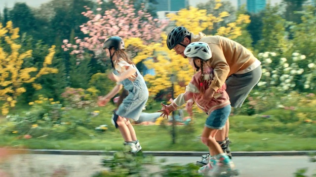 Video Reference: Footwear, Plant, People in nature, Shorts, Happy, Gesture, Yellow, Tree, Grass, Leisure