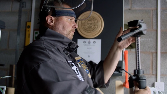 Video Reference: Cap, Audio equipment, Baseball cap, Gas, Jacket, Engineering, Hat, Security, Workwear, Event