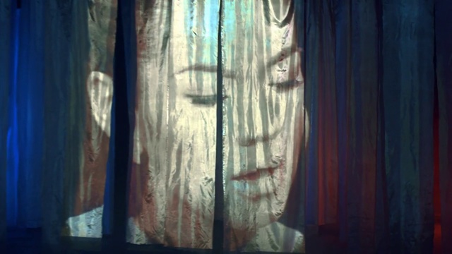 Video Reference: Wood, Textile, Paint, Art, Font, Tints and shades, Curtain, Painting, Electric blue, Glass