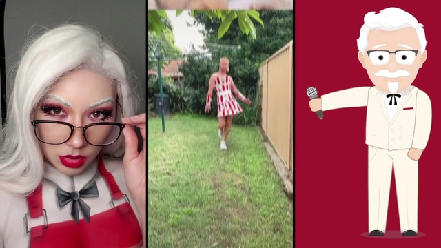 Video Reference: Hair, Plant, Facial expression, Human, Vision care, Fashion, Pink, Street fashion, Grass, Red