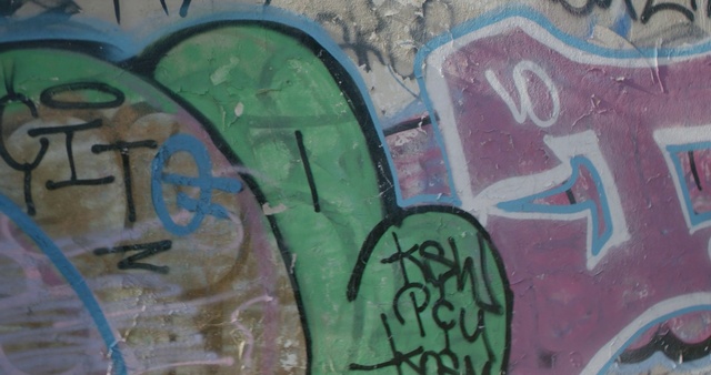 Video Reference: Art paint, Paint, Azure, Graffiti, Handwriting, Pink, Font, Tints and shades, Mural, Visual arts