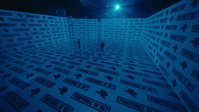Video Reference: Azure, World, Line, Wall, Building, Electric blue, Technology, Space, Font, Pattern