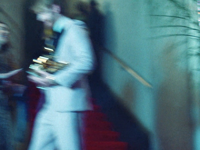 Video Reference: Musician, Tints and shades, Electric blue, Music, Event, Reflection, Shadow, Visual arts, Fun, Musical instrument