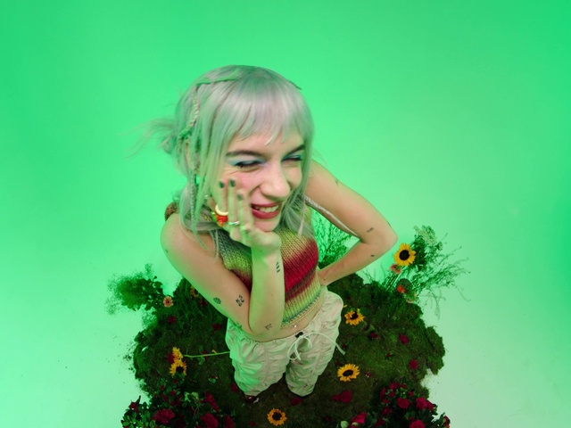 Video Reference: Arm, Green, People in nature, Smile, Christmas ornament, Happy, Flash photography, Christmas decoration, Bangs, Grass