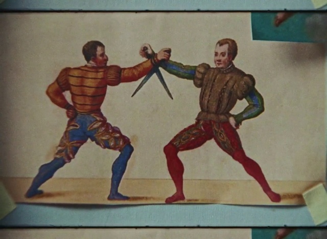 Video Reference: Gesture, Art, Painting, Duel, Illustration, Contact sport, Visual arts, Shorts, Fun, Chest