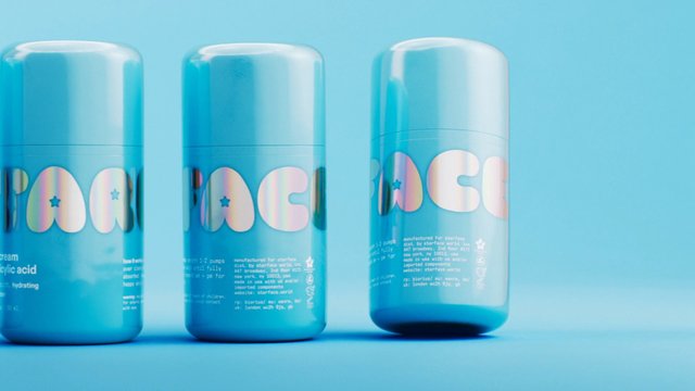 Video Reference: cosmetic, bottle, container, skincare, product, packaging, blue, turquoise, minimal, studio, mockup, label, beauty, three, isolated, advertising