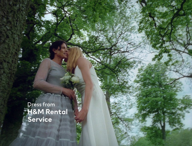 Video Reference: Clothing, Wedding dress, Bride, Plant, Dress, Bridal clothing, People in nature, Tree, Natural environment, Flash photography