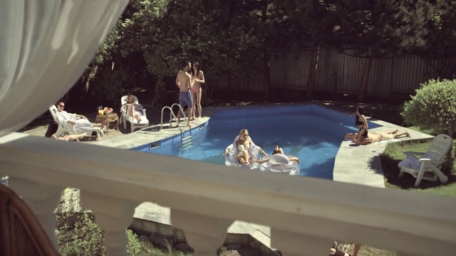 Video Reference: Water, Swimming pool, Plant, Leisure, Composite material, Recreation, Fun, Tree, Shade, Event