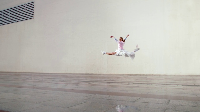 Video Reference: Grey, Sky, Floor, Flooring, Wood, Art, Wing, Performing arts, Aircraft, Event