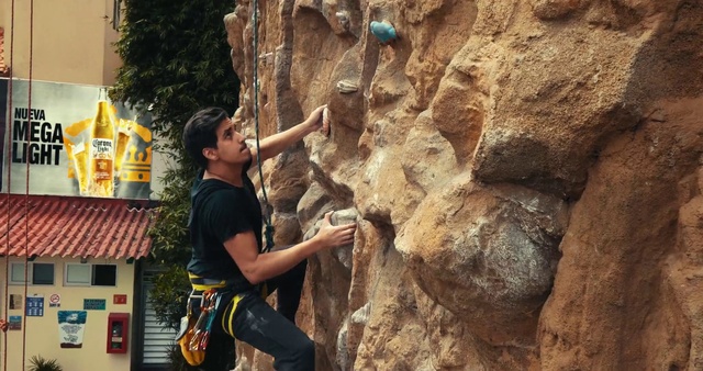 Video Reference: Temple, Bedrock, Climbing, Outdoor recreation, Wall, Leisure, Art, Rock-climbing equipment, Trunk, Fun