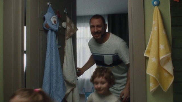 Video Reference: Joint, Shirt, Shoulder, Muscle, Standing, Interior design, T-shirt, Fun, Event, Smile