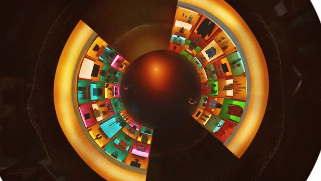 Video Reference: Colorfulness, Circle, Tints and shades, Symmetry, Recreation, Ceiling, Art, Fixture, Pattern, Games