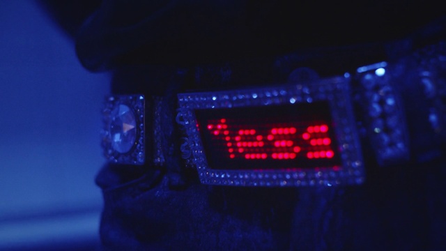 Video Reference: Automotive lighting, Blue, Visual effect lighting, Gas, Font, Electric blue, Bumper, Auto part, Magenta, Display device