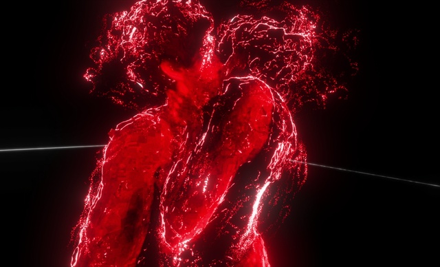 Video Reference: Human body, Jaw, Red, Art, Visual effect lighting, Font, Heat, Heart, Neon, Entertainment