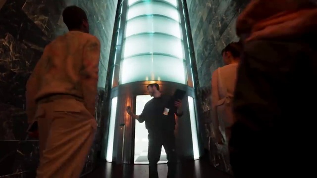 Video Reference: Building, Gas, City, Darkness, Event, Workwear, Glass, Room, Fun, Symmetry