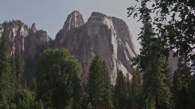 Video Reference: Sky, Mountain, Plant, Tree, Larch, Natural landscape, Bedrock, Atmospheric phenomenon, Evergreen, Mountainous landforms