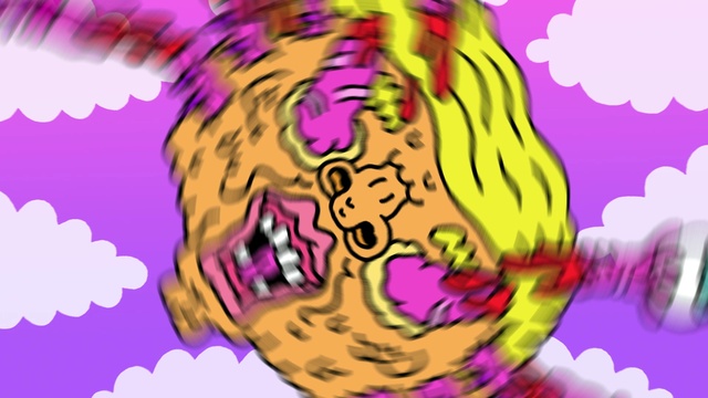 Video Reference: Organism, Purple, Mammal, Font, Art, Line, Magenta, Pattern, Painting, Graphics