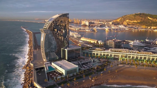 Video Reference: Water, Sky, Building, Cloud, Dusk, Lake, Cityscape, Urban design, Landscape, Tower block