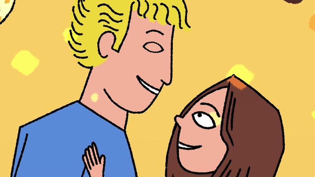 Video Reference: Hair, Nose, Head, Chin, Hairstyle, Cartoon, Eye, Facial expression, Organ, Sharing