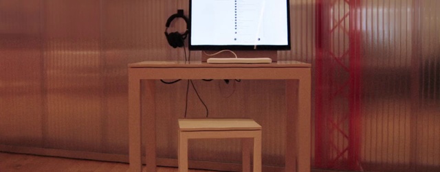Video Reference: Table, Furniture, Computer, Computer desk, Output device, Personal computer, Wood, Writing desk, Desk, Wood stain