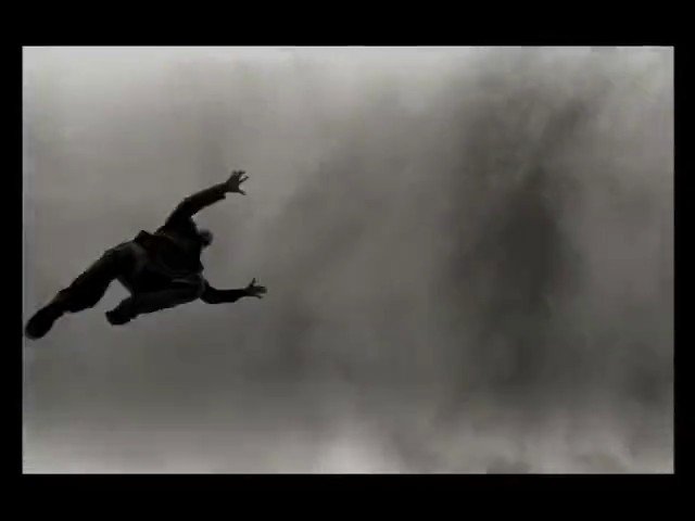 Video Reference: person, silhouette, falling, diving, sky, clouds, motion, airborne, dramatic, outdoor, action, adventure