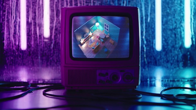 Video Reference: Purple, Output device, Computer, Entertainment, Home appliance, Television set, Visual effect lighting, Audio equipment, Gadget, Display device